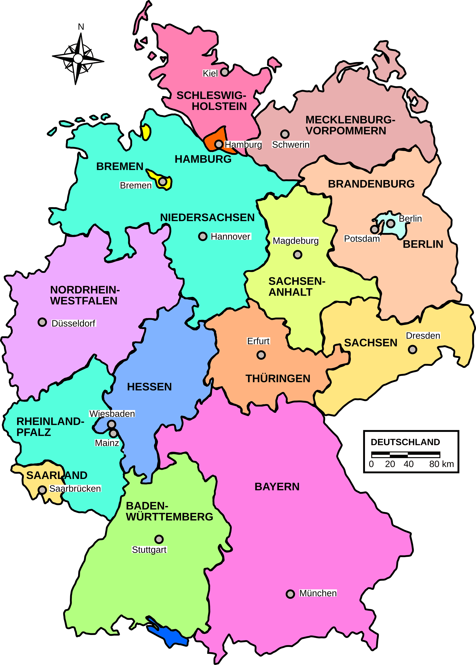 Germany map illustration